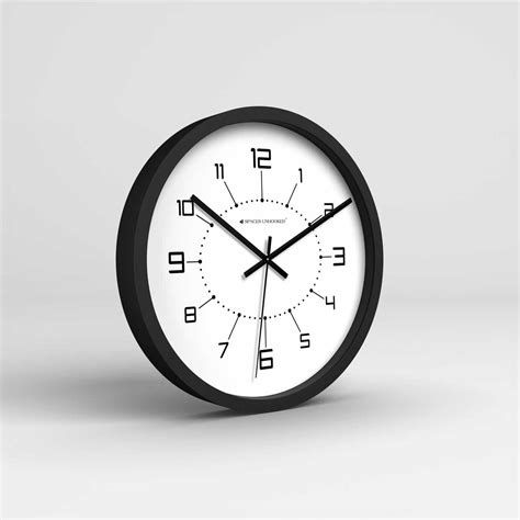 Large Black Wall Clock Statement Piece Modern Decor – Spaces Unhooked