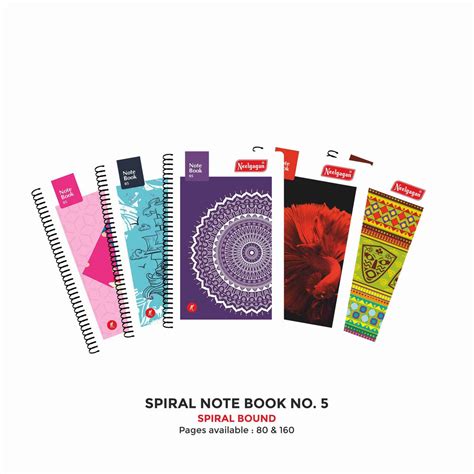 Spiral Notebook No. 5 - 80 & 160 Pages (10.5cm x 17.0cm) – Neelgagan