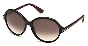 Buy Tom Ford Men's Milena Oversized Gradiant Round Sunglasses Black O S ...