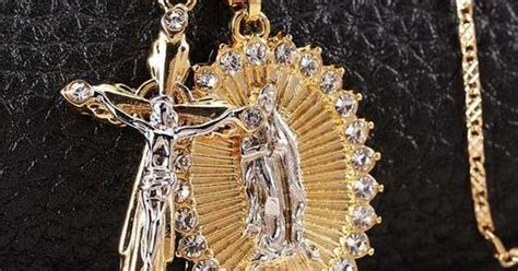 Virgin Mary Necklace + Jesus Christ Crucifix | Jewellery | Official ...