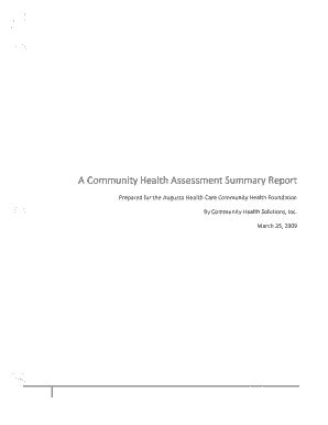 Fillable Online unitedwayga A Community Health Assessment Summary ...