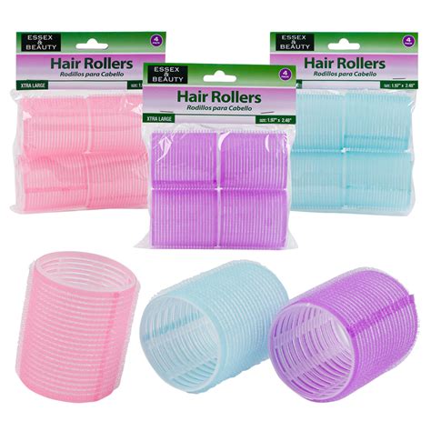 Wholesale 4pc Hair Roller Set- XL- 3 Assortments