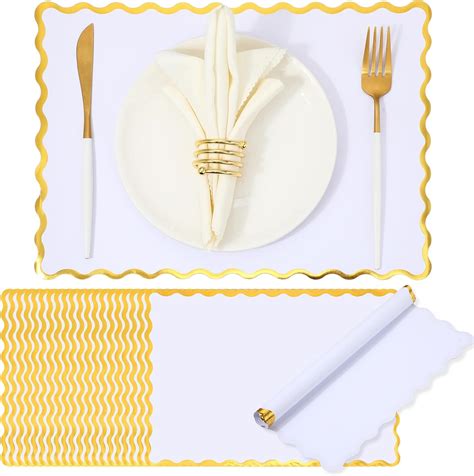 Amazon.com: FoldTier 150 Pcs Disposable Paper Placemats Bulk 10"x14 ...