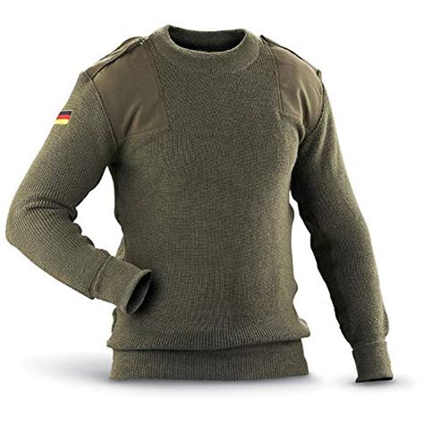 Genuine Issue German Commando Sweater, Military Surplus, Olive Drab (X ...