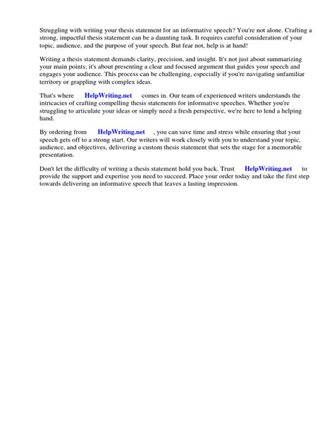 Informative Thesis Statement Examples 的图像结果