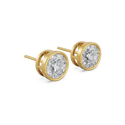 2 ct Timeless Frame Lab Grown Diamond Solitaire Studs – INA JEWELS