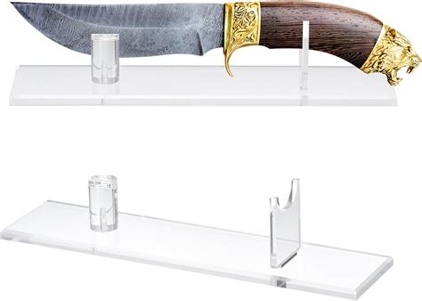 Amazon.com: uxcell 2pcs Knife Display Stand, Acrylic Knife Stand ...