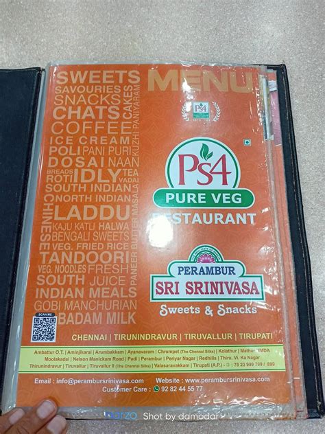 Menu at Ps4 Restaurant, Thirupathi, Tirupati, JCQH+X5P