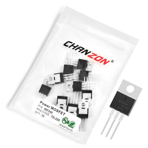 Buy Chanzon 10pcs IRF540 TO-220 Power Sic MOSFET IRF540NPBF 33A Mosfets ...