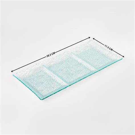 Buy Abaco Barney Glass Partitioned Serving Platter - 38.5x17.5cm from ...
