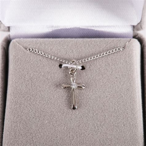 Necklace - Sterling Silver Cross with Cubic Zirconia | Swanson Inc.