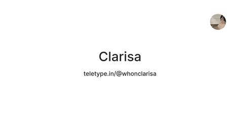 Clarisa — Teletype
