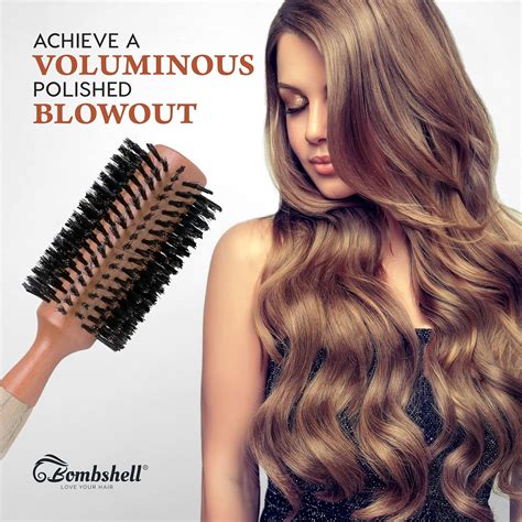 Buy Bombshell Birch Wood Round Brush — Sustainable Boar Bristle Round ...