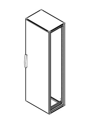 Spacial SF - 1 door Suitable metal enclosure with mounting plate ...