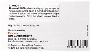 Nucarnit 500 MG | Order Nucarnit 500 MG Tablet Online at Truemeds