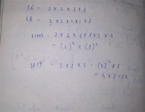 Find HCF and LCM of 36, 48 and 18 using prime factorisation method ...