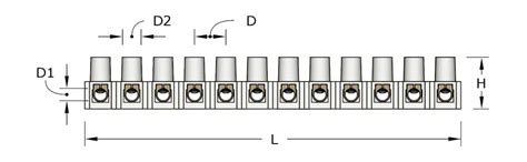 12 Ways PVC Terminal Connector Strip Electric Barrier Strip Dual Row ...