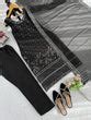 Black Designer Faux Georgette Real Mirror Work Suit Set