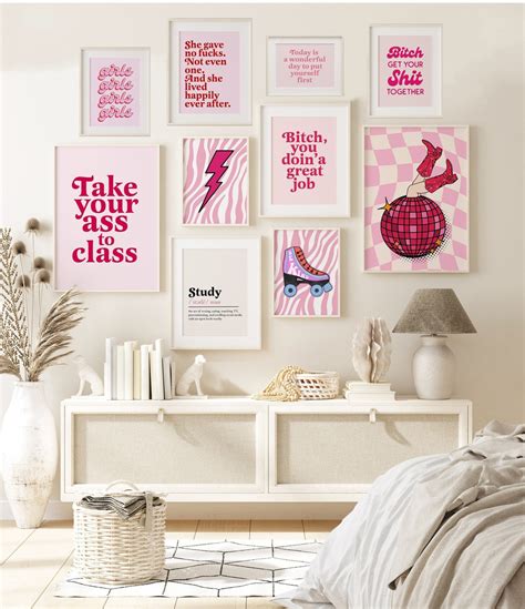 College Dorm Decor Wall Art Set of 10 | College Dorm Sign | Artprints ...