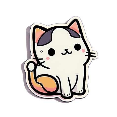 Cartoon Cat Cute Kitten Kitty Sticker, Cat Clipart, Cute Clipart ...