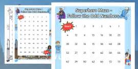 Number 1 Maze Worksheets (teacher made) - Twinkl