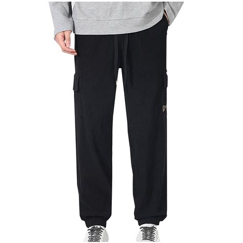 LNWUY (M-5XL) Men Big and Tall Pants Cotton Soft Comfy Sweatpants Wide ...