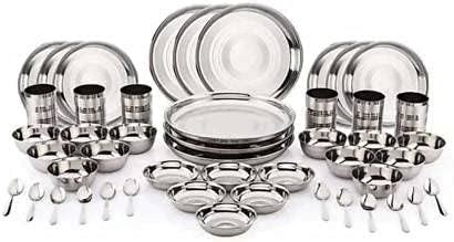 Kitchen Pro Stainless Steel Dinner Set of 61 Pcs : Amazon.in: Home ...