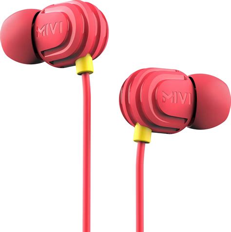 Mivi Rock and Roll E5 Wired in Ear Earphones with Mic (Red) : Amazon.in ...