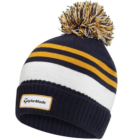 Taylormade Mens Double Knit Golf Beanie Bobble Hats