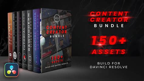Content Creator Bundle I 150+ Titles for Davinci Resolve