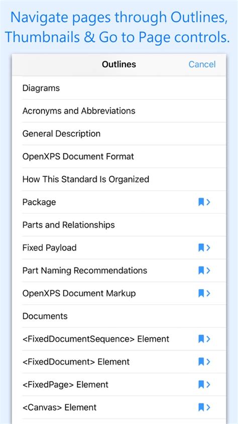 XPSView for iOS : Read XPS & OXPS documents and Export to PDF iPhone App