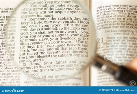 Holy Sabbath Day of the LORD. the 4th Commandment from God`s Law Stock ...
