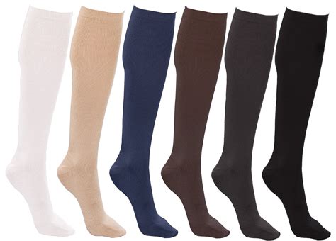 Queen Size Trouser Socks for Women, 6 Pairs Plus Stretchy Opaque Knee ...