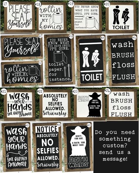 Funny Bathroom Signs Bathroom Wall Decor Kids Bathroom | Etsy ...