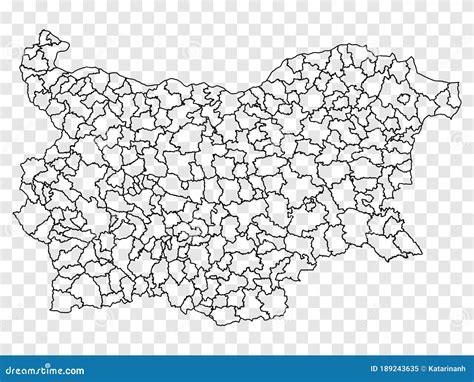 Blank Map Republic of Bulgaria. Regions of Bulgaria Map Stock Vector - Illustration of graphic ...