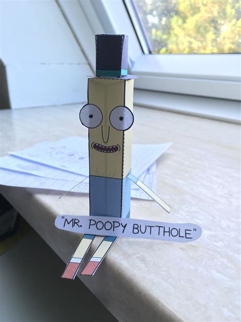 Paper foldable "Mr Poopy Butthole" : r/rickandmorty