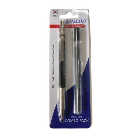 Micro Jedo Mechanical Pencil Value Pack, 2mm With B Lead, Black Body ...
