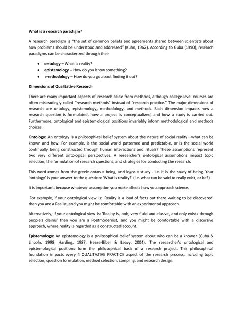 Image result for Research Paradigm Example