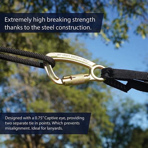 Fusion Climb Liberty Steel Auto-Lock Carabiner - High Strength Captive ...