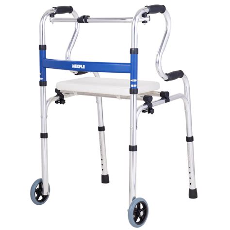 MEXPLE OnyX411 4in1 Foldable Walker Rollator Shower Chair for Seniors ...