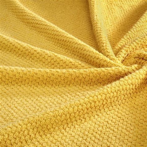 Buy SPACES Swift Dry Yellow Textured Cotton Bath Towel - 75x150cm from ...
