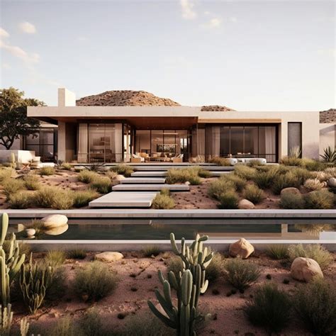 3d architectural rendering clif villa house design | Premium AI ...