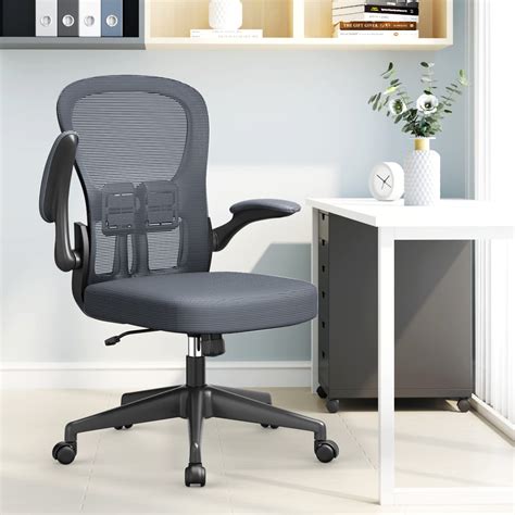 Yonisee Office Chair Ergonomic Desk Chair With Flip Up Armrest ...