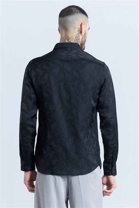Buy Men's Quadrome Black Shirt Online | SNITCH