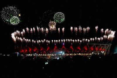 Scottish Pipers perform during the closing ceremony of the XIX ...