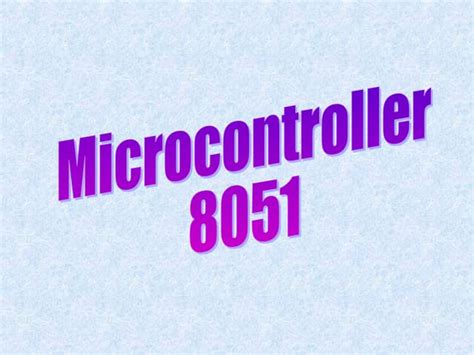 Microcontroller and microprocessor types | PPT