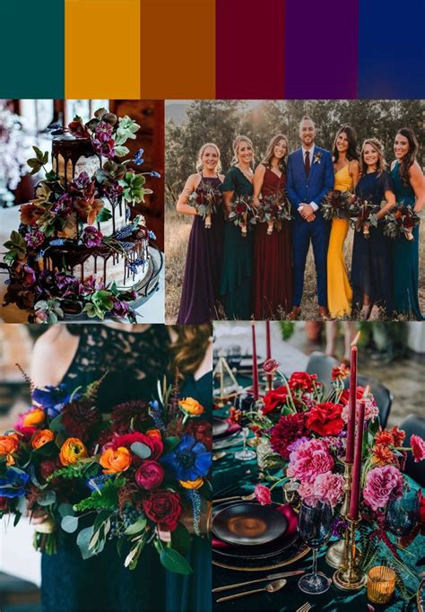 fall wedding jewel tones