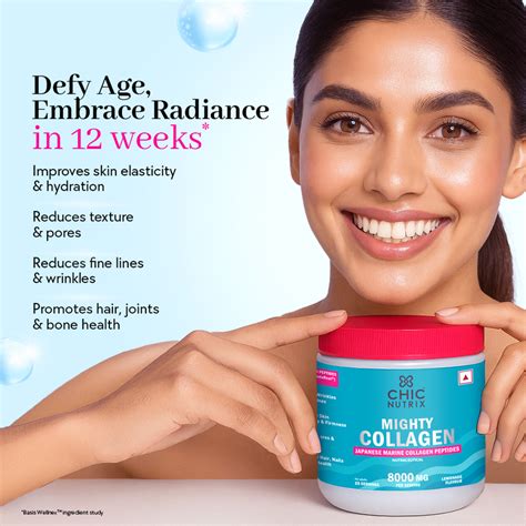 Chicnutrix Mighty Collagen Peptides for Skin, Hair & Anti-Aging