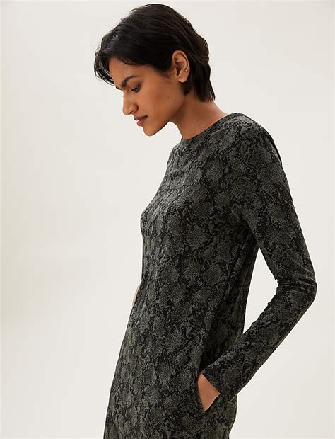 Buy Jersey Animal Print Mini T-Shirt Dress at Marks & Spencer