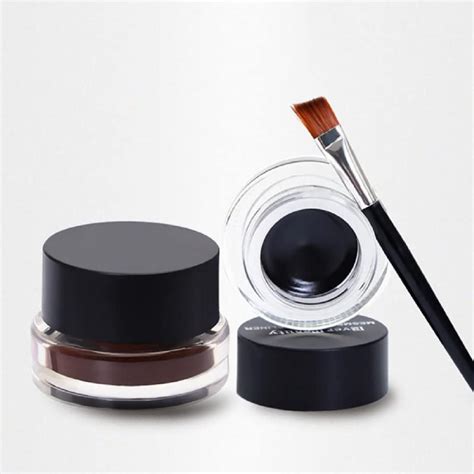 Buy Facejewel Eye Makeup 2 In 1 Brown&Black Gel Eyeliner Water-proof ...